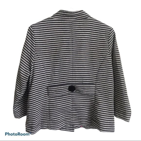 Nicaya Fitted Crop Jacket Black and White Size 8 - Picture 2 of 9